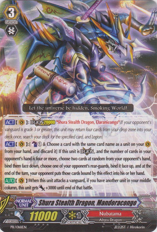 PR/0161EN Shura Stealth Dragon, Mandoracongo