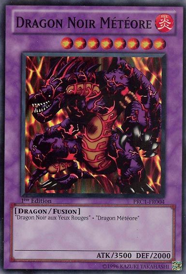 Dragon Noir Météore Carte YUGIOH PRC1-FR004 VF 1st 