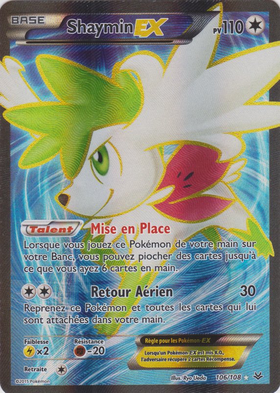 Carte Pokemon Francaise Shaymin Ex 77/108 Ciel Rugissant