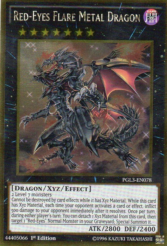 PGL3-EN078 Red-Eyes Flare Metal Dragon Gold Rare