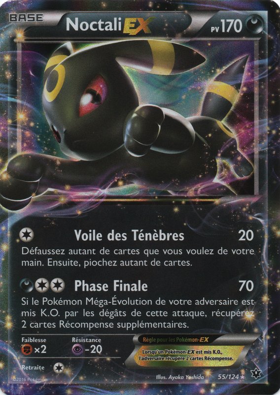 Noctali EX Carte Pokemon Neuve Française 55/124 XY10: Impact des Destins 