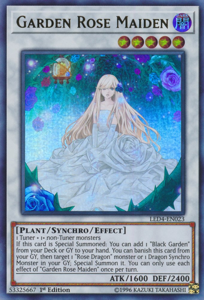LED4 EN023 Garden Rose Maiden Yu Gi Oh LED4 EN023 Garden Rose Maiden Yu Gi Oh