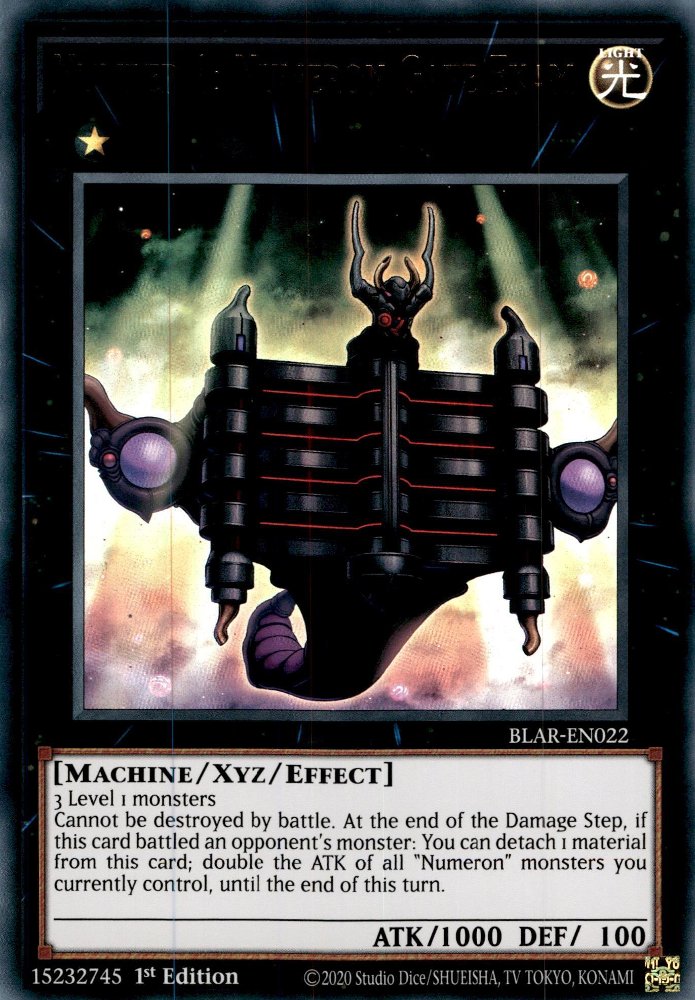 Number 2: Numeron Gate Dve - BLAR-EN023 - Ultra Rare 1st Edition Battles Of Legend: Armageddon 1st Edition Singles