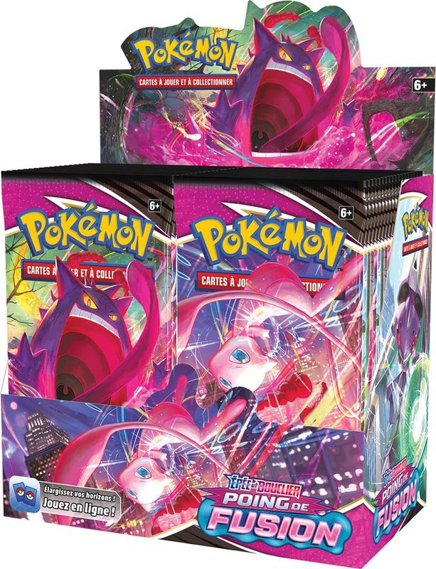 Boite de 36 Boosters Pokémon Épée et Bouclier 8 EB08 Poing de Fusion
