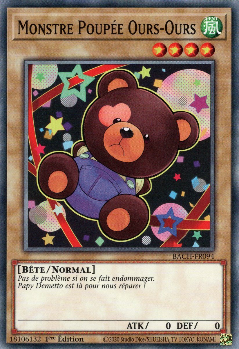 BACH-FR094 Monstre Poupée Ours-Ours - Yu-Gi-Oh