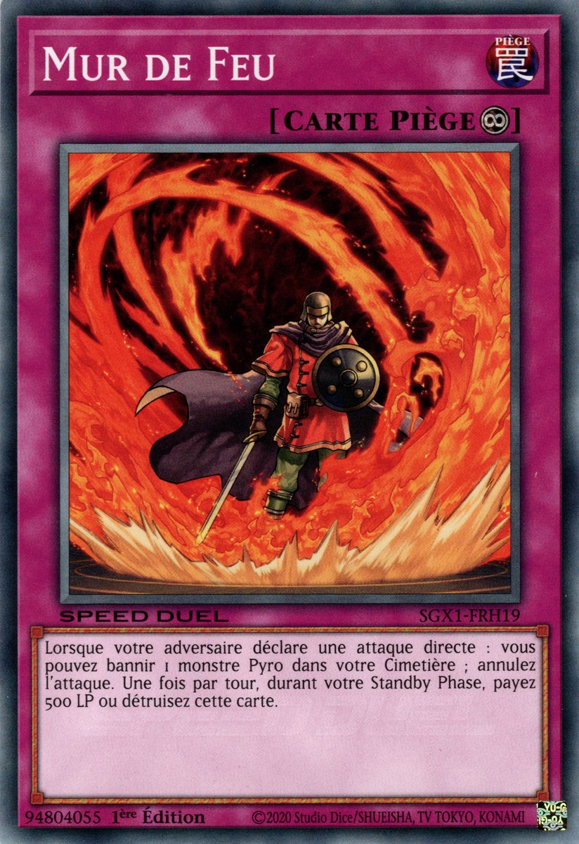 SGX1-FRH19 Mur de Feu - Yu-Gi-Oh