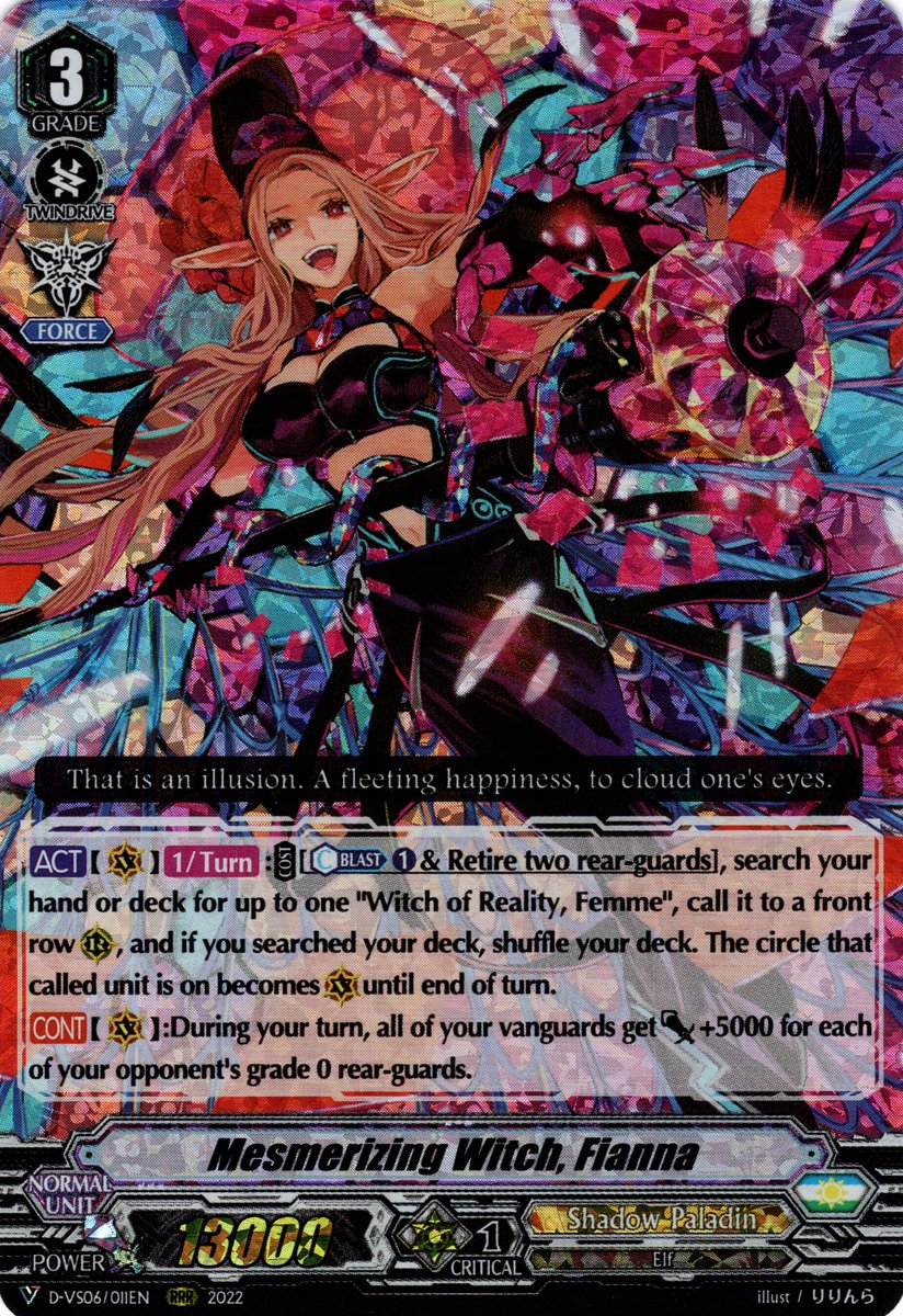 D-VS06/011EN Mesmerizing Witch, Fianna Triple Rare (RRR)