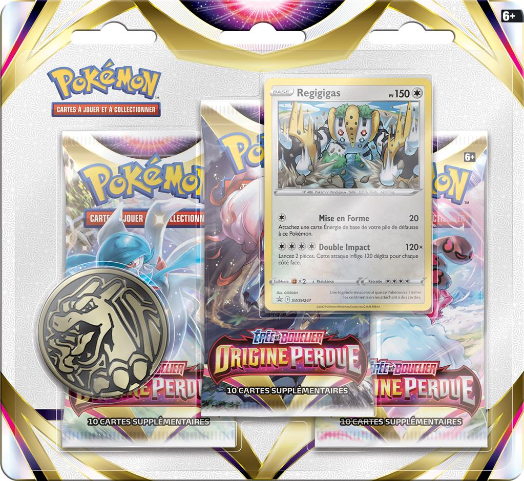 Pack 3 Boosters Pokémon Épée et Bouclier 11 - Version Regigigas