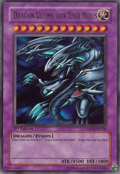Carte Yugioh Dragon Ultime Aux Yeux Bleus - Kit Fusion 1ère Édition Allemand - Deck Structure : Blue Eyes White Destiny