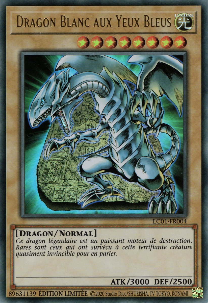 Lc01 Fr004 Dragon Blanc Aux Yeux Bleus Yu Gi Oh 