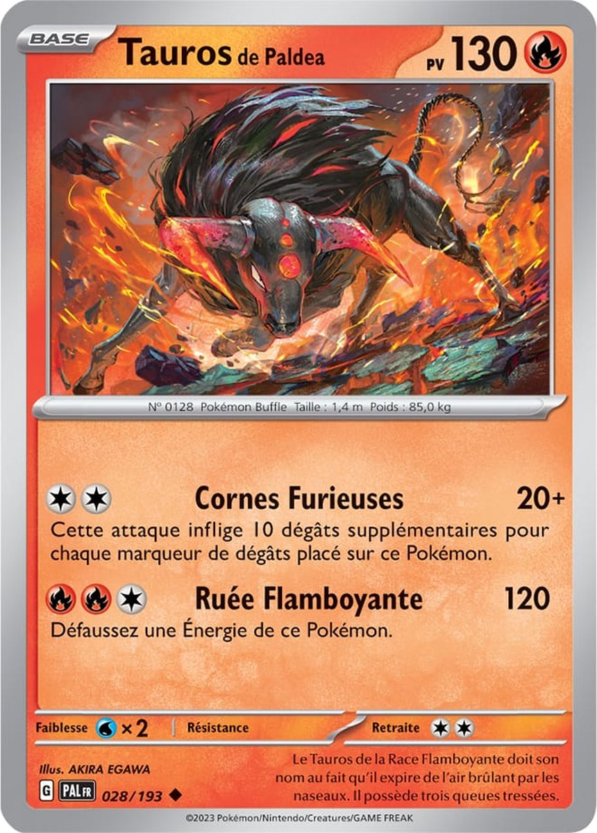 Tauros de Paldea 041/193 Carte Pokémon™ Peu commune Neuve VF