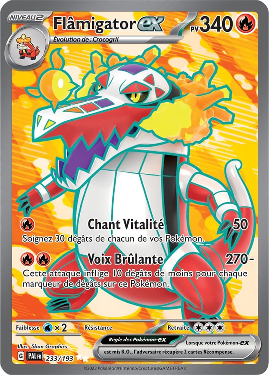 Portfolio A4 Flâmigator, Miascarade et Palmaval de Écarlate et Violet  Classeur pour Cartes 252 Cartes Pokémon 