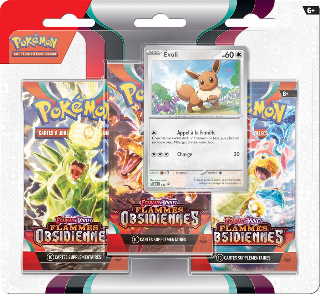 Pack 3 Boosters Pokémon Écarlate et Violet 3 - Version Évoli
