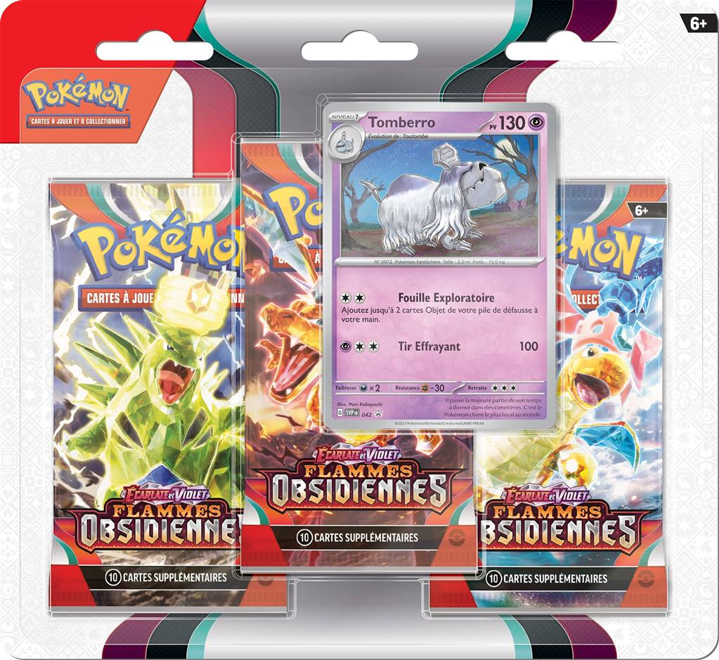 Pack 3 Boosters Pokémon Écarlate et Violet 3 - Version Tomberro