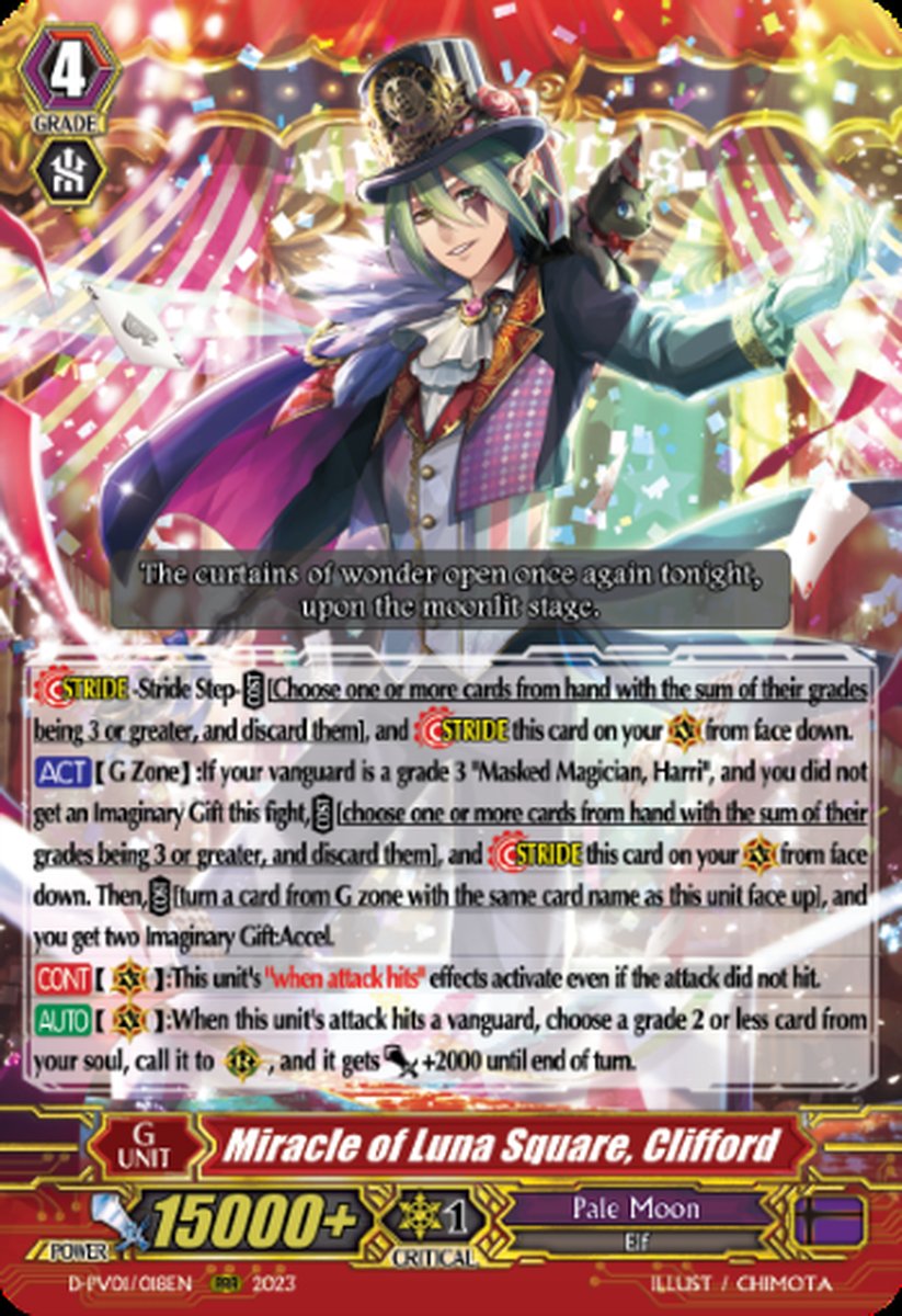 D-PV01/018EN Miracle of Luna Square, Clifford Triple Rare (RRR)