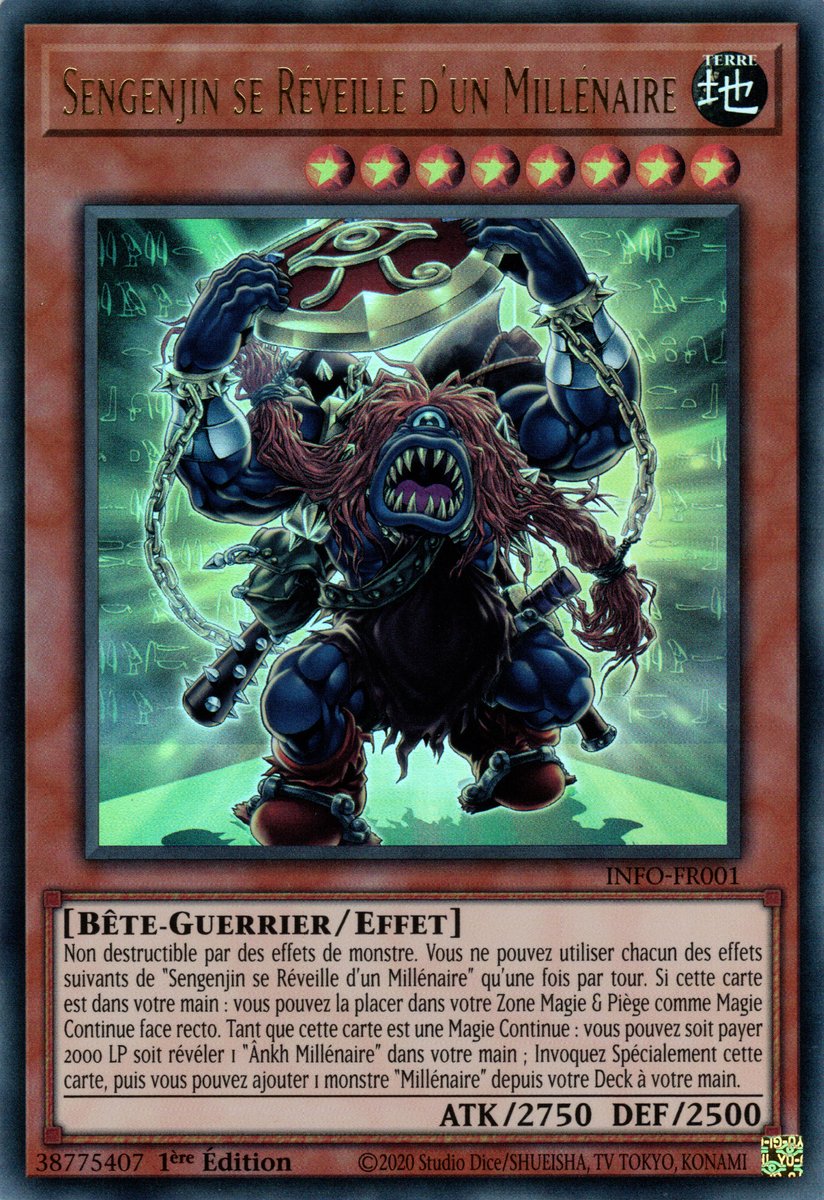 INFO FR001 Sengenjin Se R veille D un Mill naire Yu Gi Oh