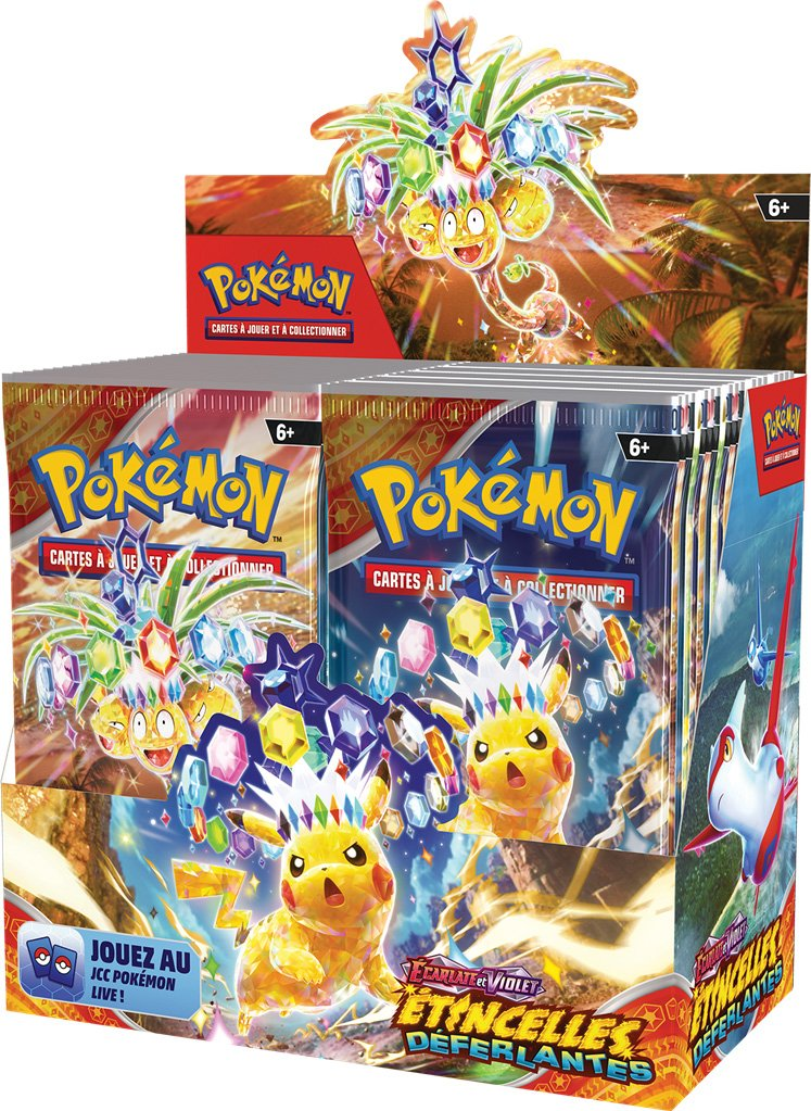 Boite de 36 Boosters Pokémon Écarlate et Violet 8 EV08 Étincelles Déferlantes