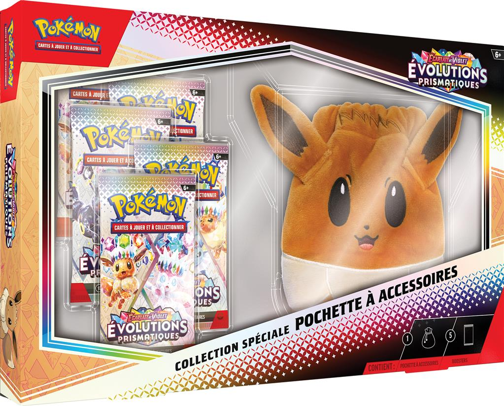 Coffret Pokémon Évolutions Prismatiques EV8.5 Pochette à Accessoires Évoli