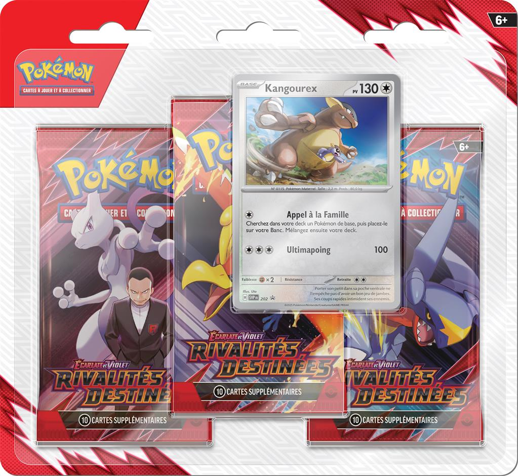 Pack 3 Boosters Pokémon Écarlate et Violet 10 - Kangourex