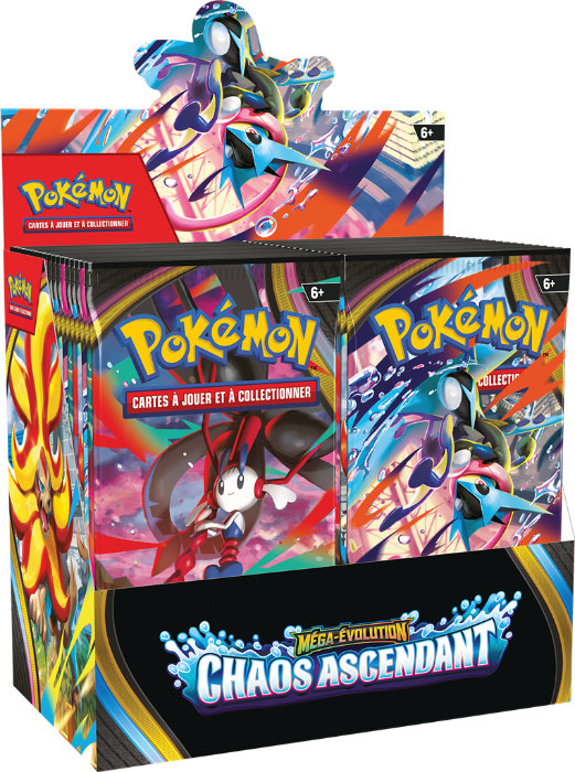 Boite de 36 Boosters Pokémon Méga Évolution Chaos Ascendant ME04