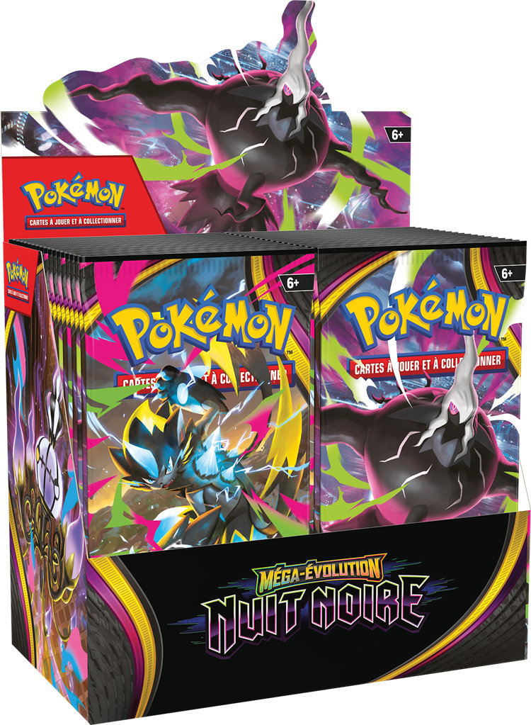 Boite de 36 Boosters Pokémon Méga Évolution Nuit Noire ME05