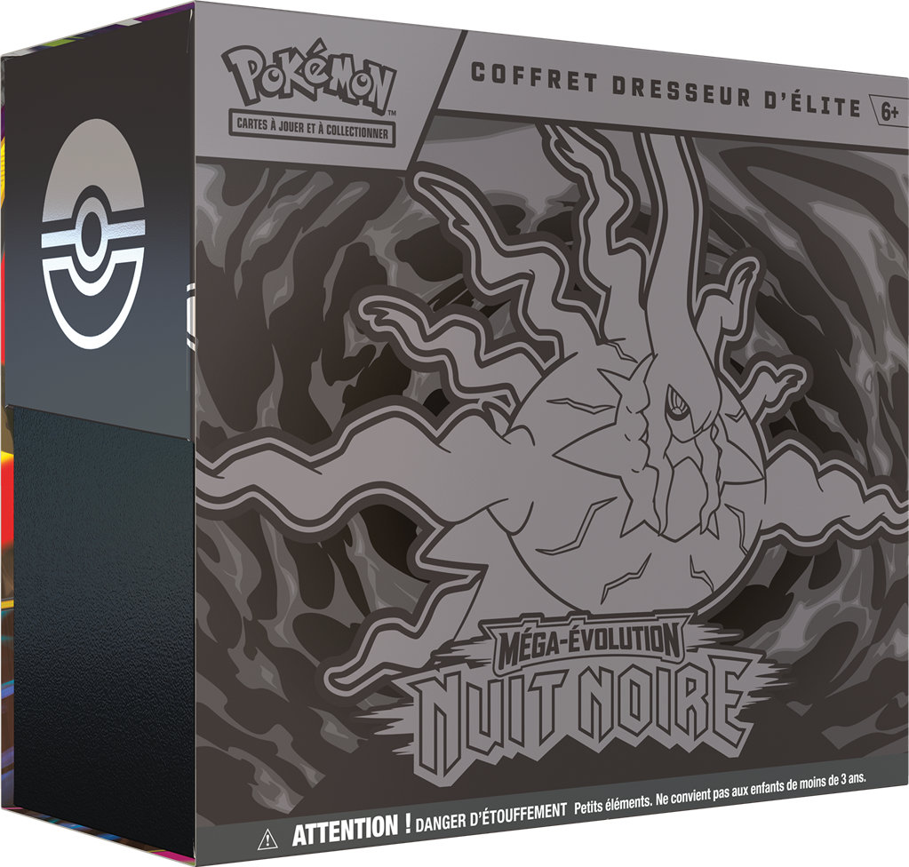 Elite Trainer Box Pokémon Méga Évolution Nuit Noire ME05