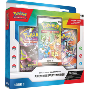 Pack 3 Boosters Pok&eacute;mon Collection Illustration Premiers Partenaires S&eacute;rie 3